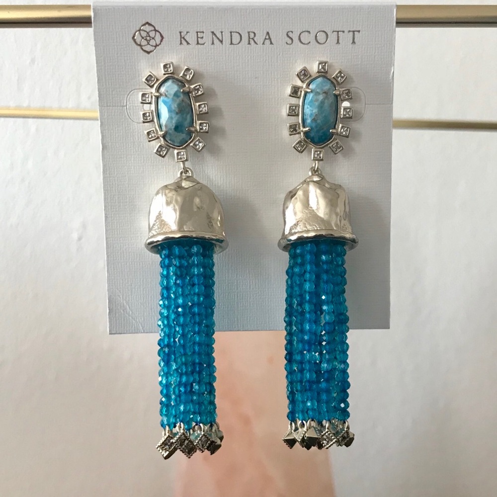 Decker Beaded Tassel Statement Earrings